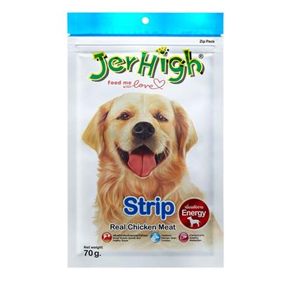 Jerhigh Strip เจอร์ไฮ สติ๊ก  สตริป ขนมสำหรับสุนัข เพิ่มพลังงาน (60g)