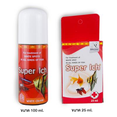 White Crane Super Ich for treatment of WHITE SPOTS IN ALL KINDS OF FISH (25ml,100ml)